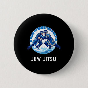 Bóton Redondo 5.08cm Jew Jitsu Karate Funny Hanukkah Jiu Jitsu Martial