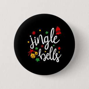 Bóton Redondo 5.08cm Jingle Bells Jingle Todo O Caminho Que Xmas Deu Ch