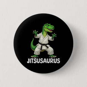 Bóton Redondo 5.08cm Jitsusaurus Dinossauro Karatê Artes Marciais Diver