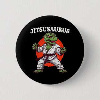 Bóton Redondo 5.08cm Jitsusaurus Engraçado Jiu Jitsu Trex MMA Brasileir