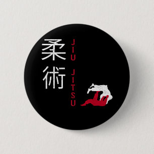Bóton Redondo 5.08cm Jiu Jitsu Japonês Artes Marciais