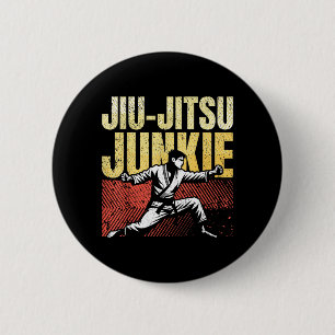 Bóton Redondo 5.08cm Jiu-Jitsu Lutador Jujutsu Ju-Jitsu BJJ Brasileiro