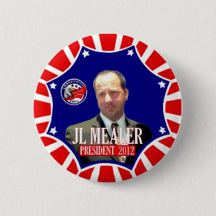 Bóton Redondo 5.08cm JL Mealer para o presidente 2012