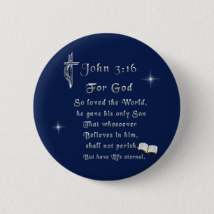 Bóton Redondo 5.08cm João 3:16