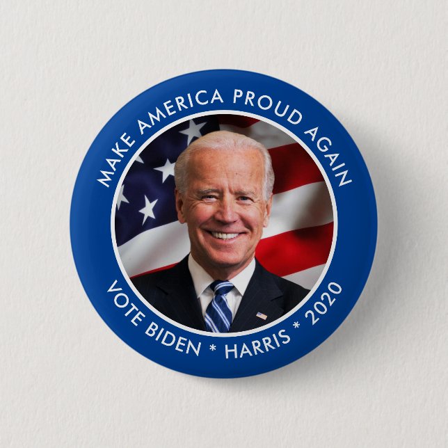 Bóton Redondo 5.08cm Joe Biden 2020 Collectible Keepsake Photo (Frente)