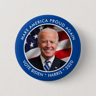 Bóton Redondo 5.08cm Joe Biden 2020 Collectible Keepsake Photo