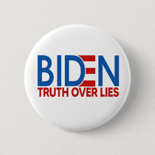 Bóton Redondo 5.08cm Joe Biden 2020 Verdade sobre Mentiras