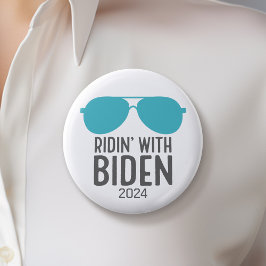 Bóton Redondo 5.08cm Joe Biden 2024 - Ridin' com Biden
