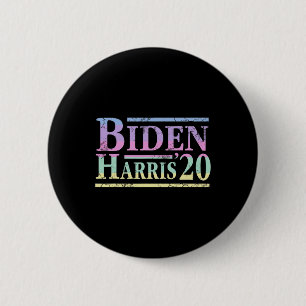 Bóton Redondo 5.08cm Joe Biden Kamala Harris 2020 Anti-Trump Eleitoral