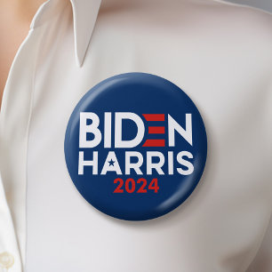 Bóton Redondo 5.08cm Joe Biden Kamala Harris 2020 Azul branco vermelho