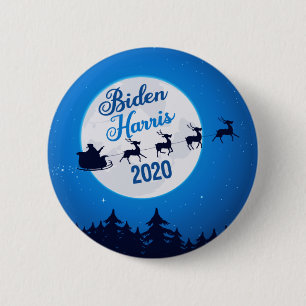 Bóton Redondo 5.08cm Joe Biden Kamala Harris 2020 Natal