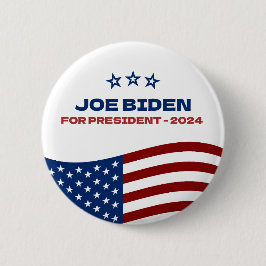 Bóton Redondo 5.08cm Joe Biden para o Presidente 2024
