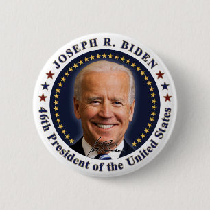 Bóton Redondo 5.08cm Joe Biden Presidente Dia da Inauguração Souvenir