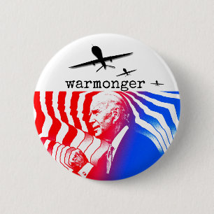 Bóton Redondo 5.08cm Joe Biden: Warmonger