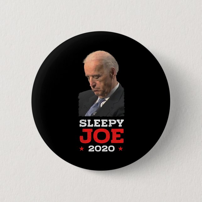Bóton Redondo 5.08cm Joe Sonolento - Engraçado Joe Biden Eleição Políti (Frente)