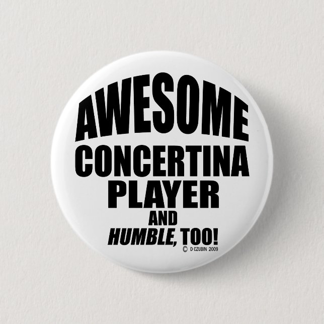 Bóton Redondo 5.08cm Jogador Concertina Incrível (Frente)