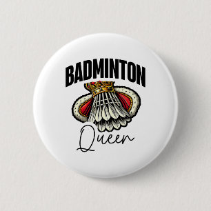 Bóton Redondo 5.08cm Jogador de Badminton Engraçado Design 19