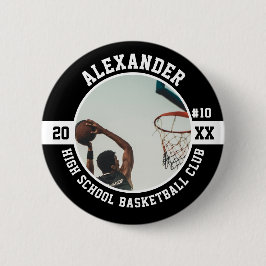 Bóton Redondo 5.08cm Jogador de Basquete Time de Escola de Ensino Médio