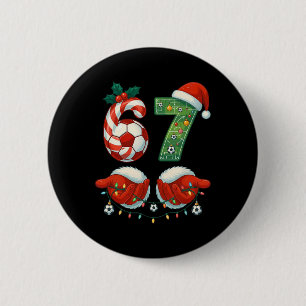 Bóton Redondo 5.08cm Jogador de Futebol de Natal Drip Número 67 Meninos