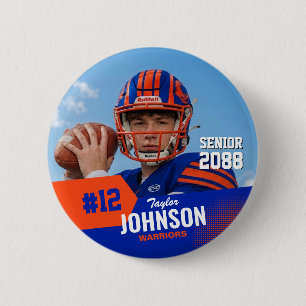 Bóton Redondo 5.08cm Jogador de Futebol Noite de Gala Personalizado Fot