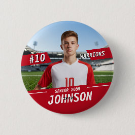 Bóton Redondo 5.08cm Jogador de Futebol Sênior Time Esportes Cor Person