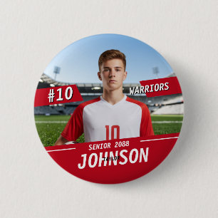 Bóton Redondo 5.08cm Jogador de Futebol Sênior Time Esportes Cor Person