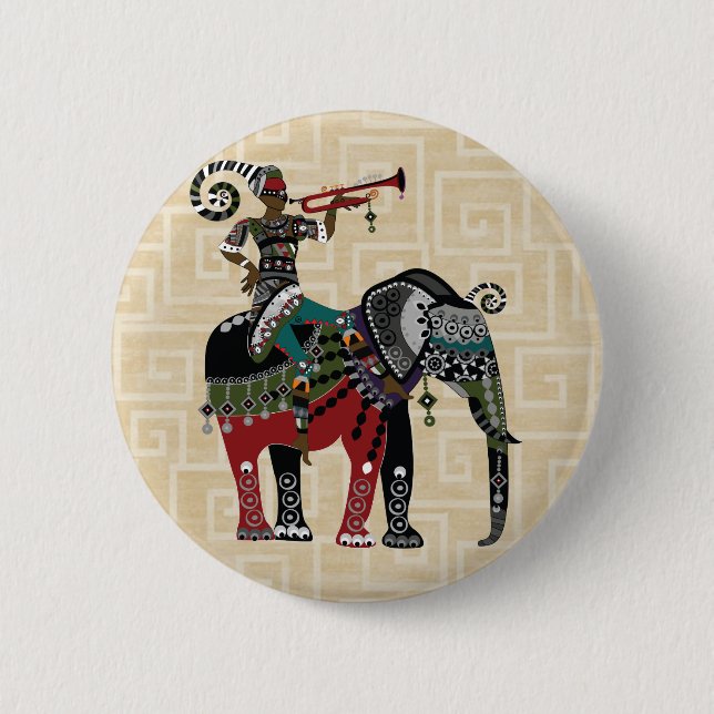 Bóton Redondo 5.08cm Jogador de trombeta (Frente)