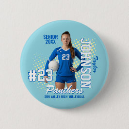 Bóton Redondo 5.08cm Jogador de Volei Foto Personalizada Noite de Senio