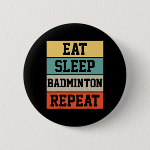 Bóton Redondo 5.08cm Jogador desportivo Badminton - Presente Retro Funn