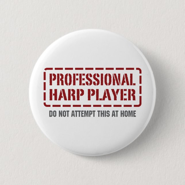 Bóton Redondo 5.08cm Jogador profissional da harpa (Frente)