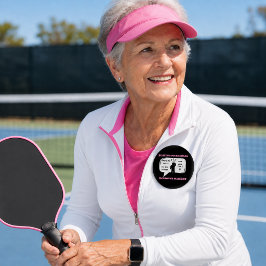 Bóton Redondo 5.08cm Jogando Pickleball Melhora a Memória Engraçado