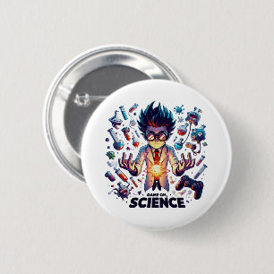 Bóton Redondo 5.08cm Jogo de Conexão Química On, Tema da Ciência