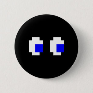 Bóton Redondo 5.08cm Jogo de Vídeo com Arcade de Pixel de Olhos Fantasm