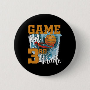 Bóton Redondo 5.08cm Jogo Divertido No 3º Ano De Basquete De Volta À Es