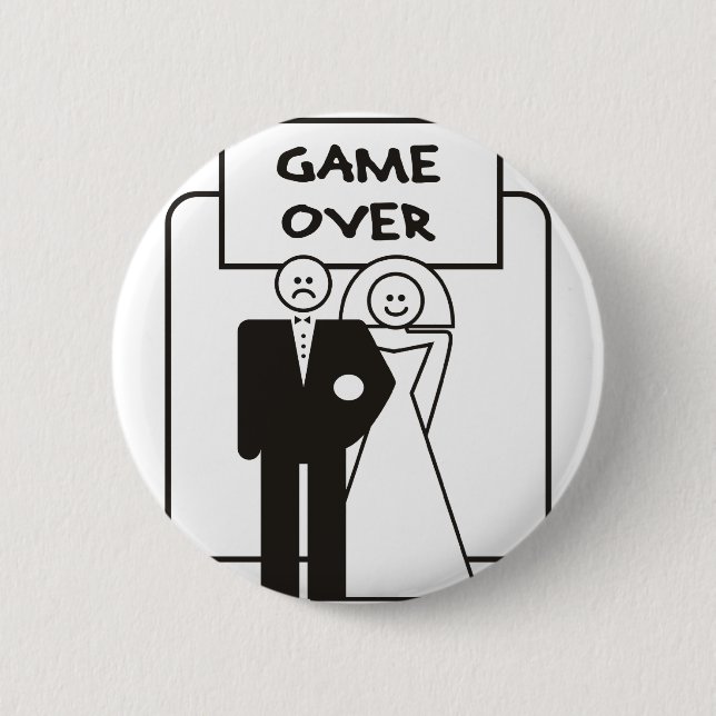 Bóton Redondo 5.08cm Jogo sobre o casamento (Frente)