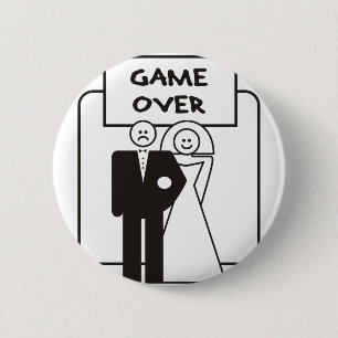 Bóton Redondo 5.08cm Jogo sobre o casamento