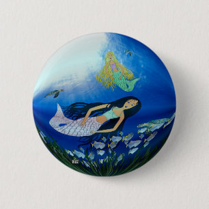 Bóton Redondo 5.08cm Jogo subaquático (sereia)