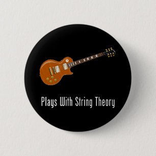 Bóton Redondo 5.08cm Jogos com teoria da corda - guitarra