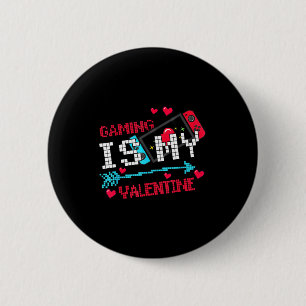 Bóton Redondo 5.08cm Jogos é valentine engraçado amor gamer pixel retrô