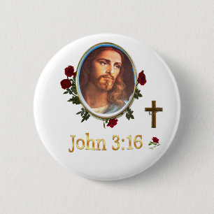 Bóton Redondo 5.08cm JOhn 3:16