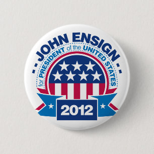 Bóton Redondo 5.08cm John Ensign para o presidente 2012