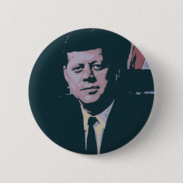 Bóton Redondo 5.08cm John F. Kennedy (Frente)