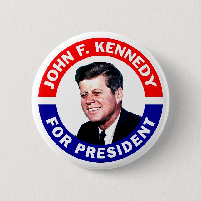 Bóton Redondo 5.08cm John F Kennedy Para Presidente (Frente)