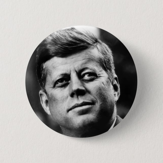 Bóton Redondo 5.08cm John F Kennedy Portrait (Frente)