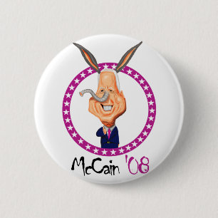 Bóton Redondo 5.08cm John McCain'08