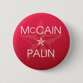 Bóton Redondo 5.08cm John McCain * Sarah Palin 2008