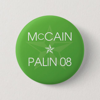 Bóton Redondo 5.08cm John McCain * Sarah Palin 2008