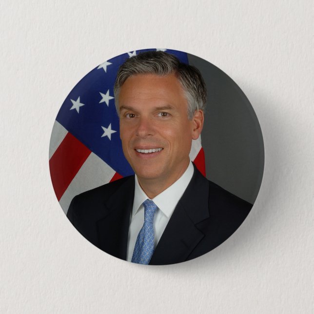 Bóton Redondo 5.08cm Jon Huntsman Button (Frente)