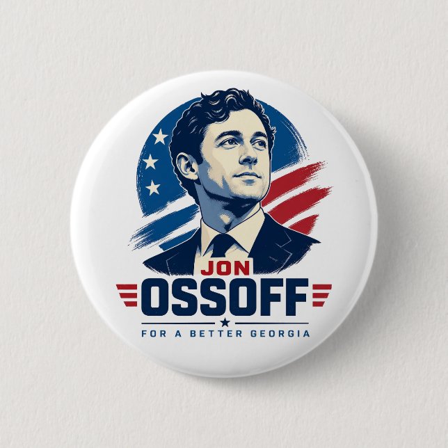Bóton Redondo 5.08cm Jon Ossoff para uma Geórgia Melhor (Frente)