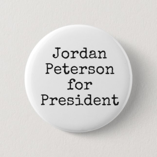 Bóton Redondo 5.08cm Jordan Peterson para Presidente (Frente)